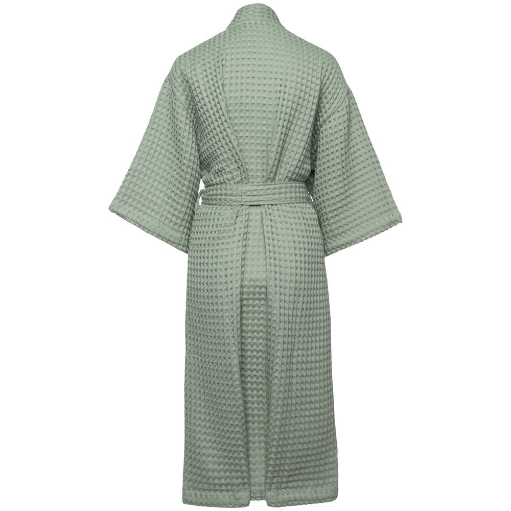 Халат вафельный женский Boho Kimono, зеленая мята — фото 3