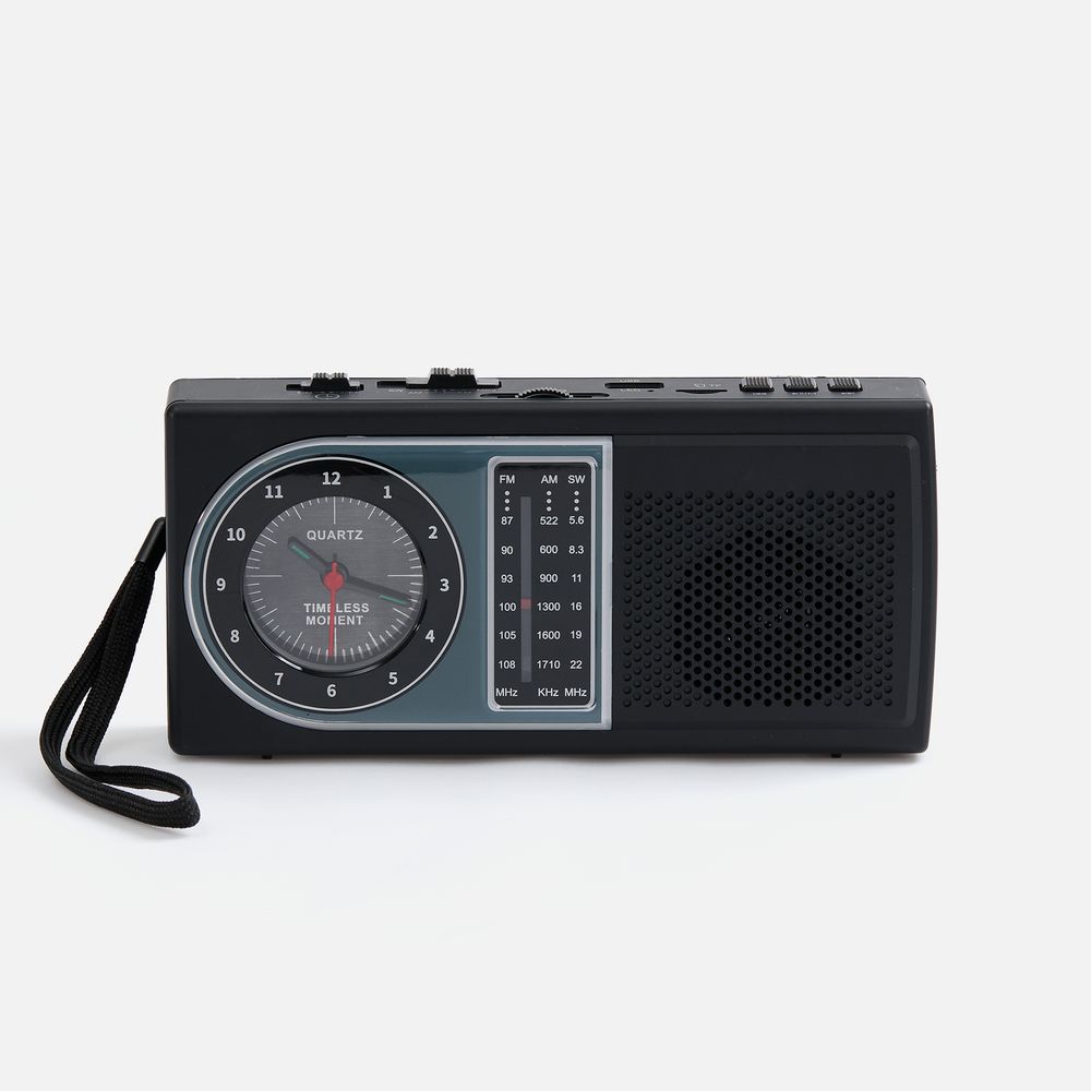 Bluetooth-колонка с радио Comradio, черная — фото 4