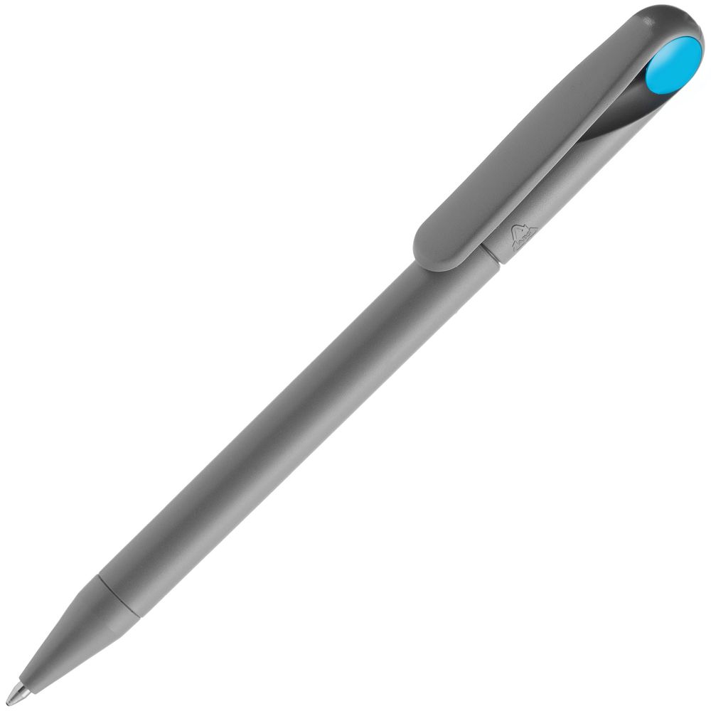 Ручка шариковая Prodir DS1 TMM Dot, серая с голубым — фото 6