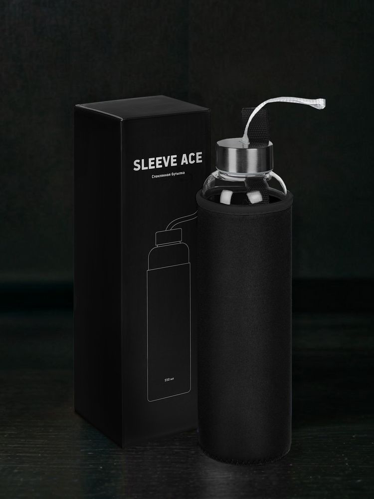 Бутылка для воды Sleeve Ace, черная — фото 9
