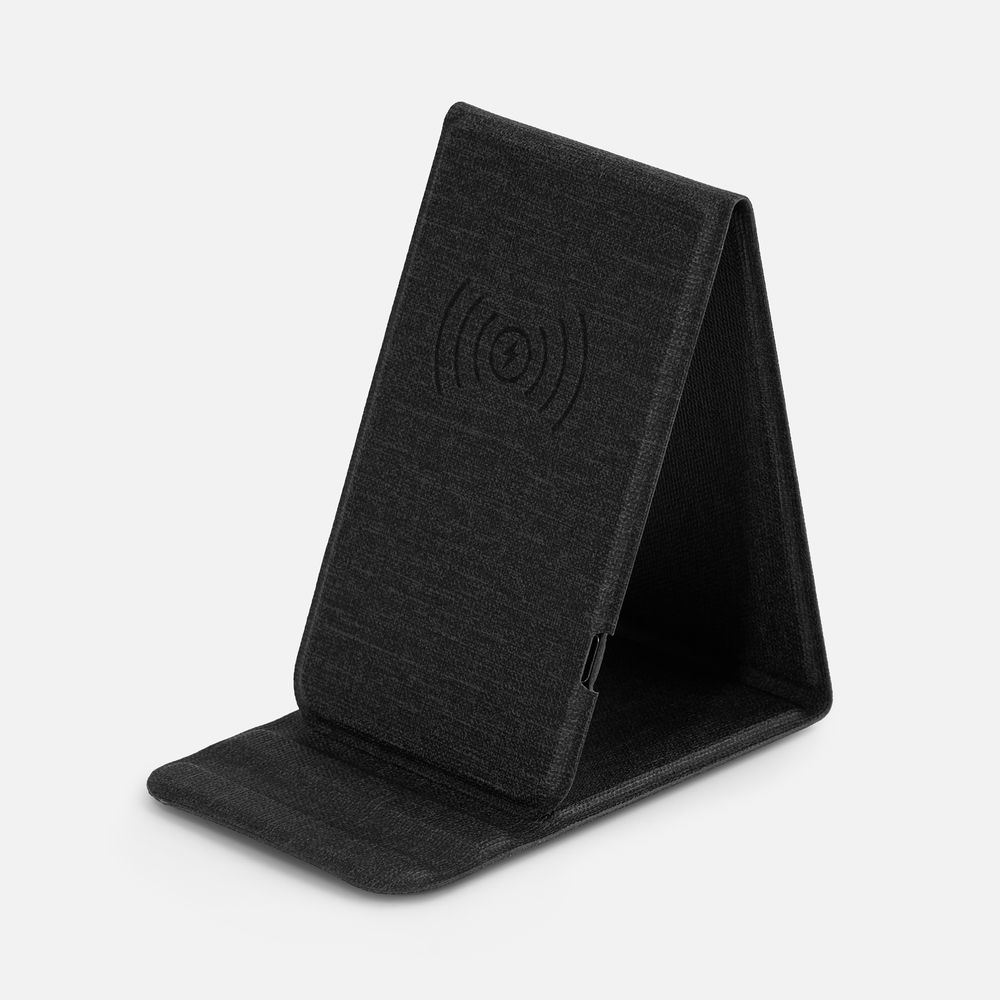 Подставка для смартфона с беспроводной зарядкой Kickstand, серая — фото 1