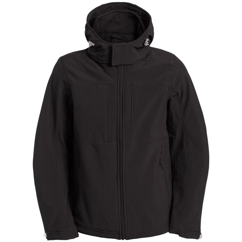 Куртка мужская Hooded Softshell черная — фото 9