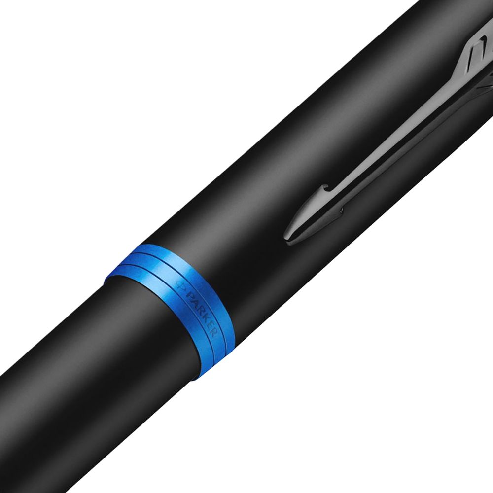 Ручка шариковая Parker IM Professionals Marine Blue BT, черная с синим — фото 2