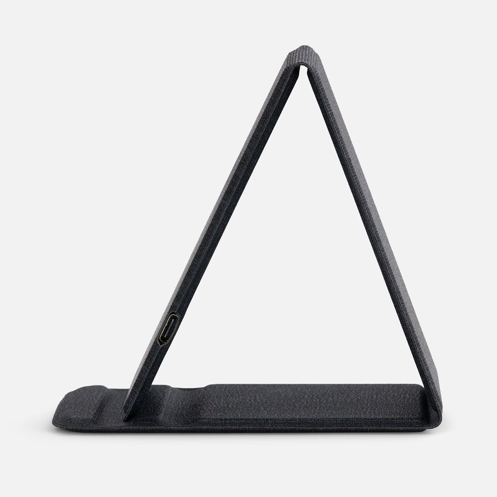 Подставка для смартфона с беспроводной зарядкой Kickstand, серая — фото 2