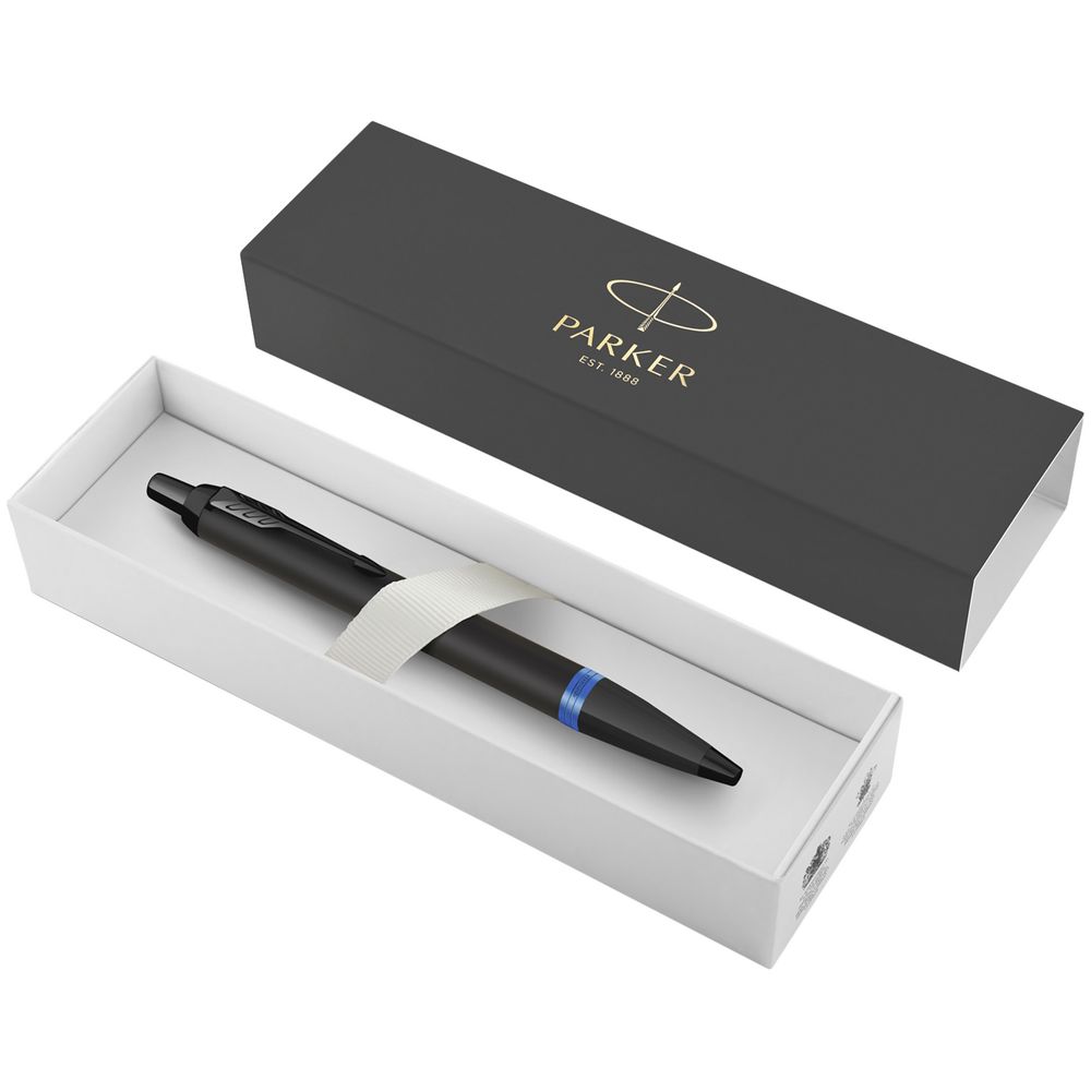 Ручка шариковая Parker IM Professionals Marine Blue BT, черная с синим — фото 3