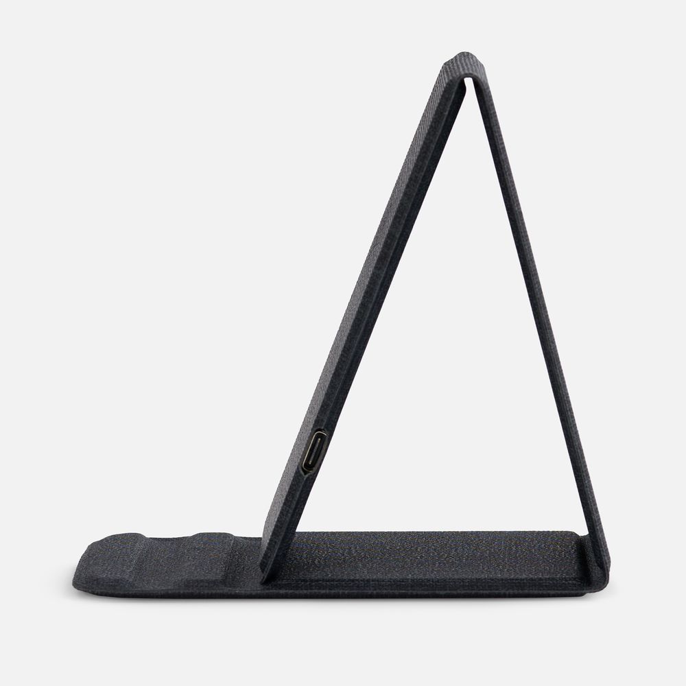 Подставка для смартфона с беспроводной зарядкой Kickstand, серая — фото 3