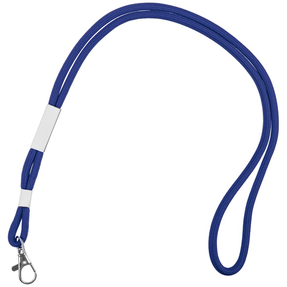 Шнурок для бейджа Tube Metal, синий — фото 7