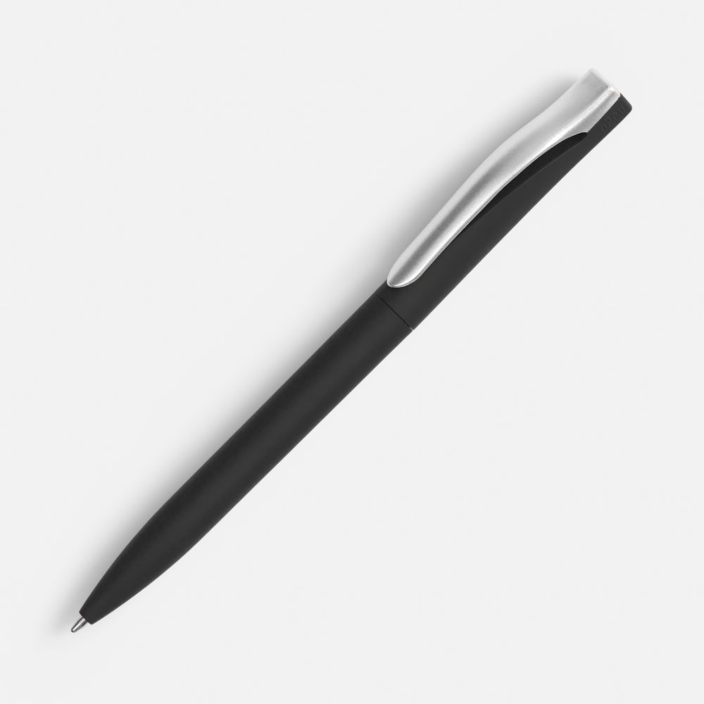 Ручка шариковая Pin Soft Touch, черная — фото 4