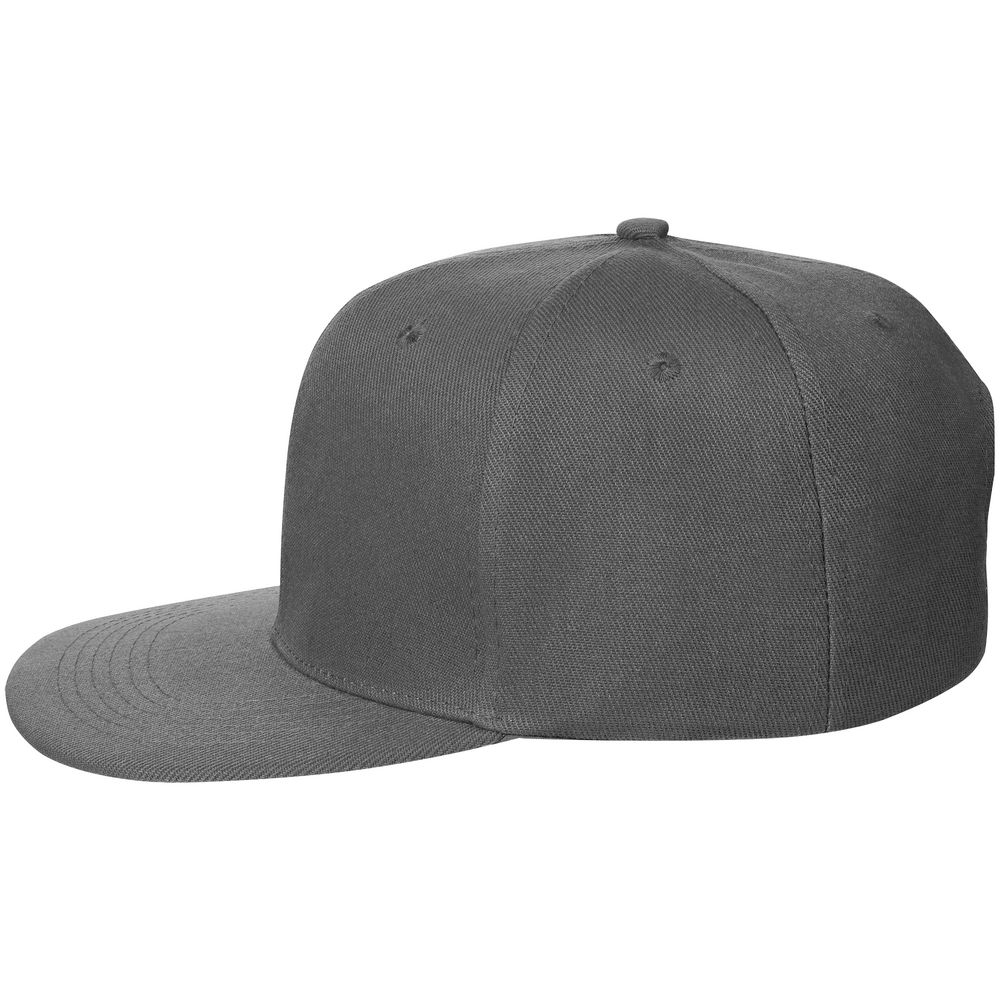 Бейсболка Snapback с прямым козырьком, серая — фото 1