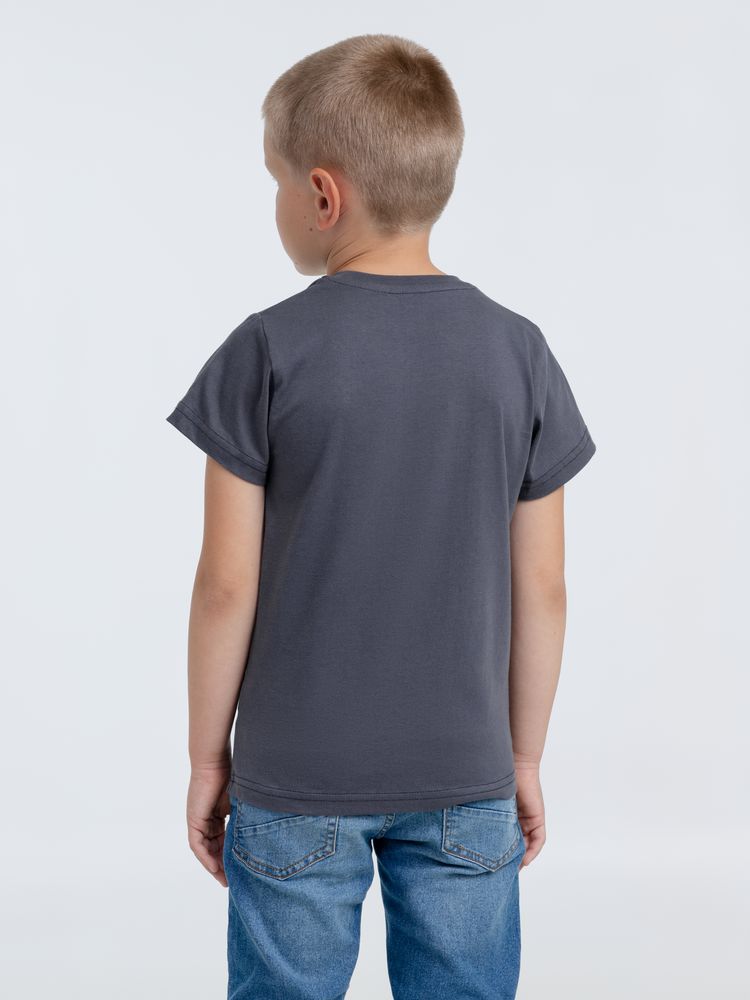Футболка детская T-Bolka Kids, темно-серая (графит) — фото 5