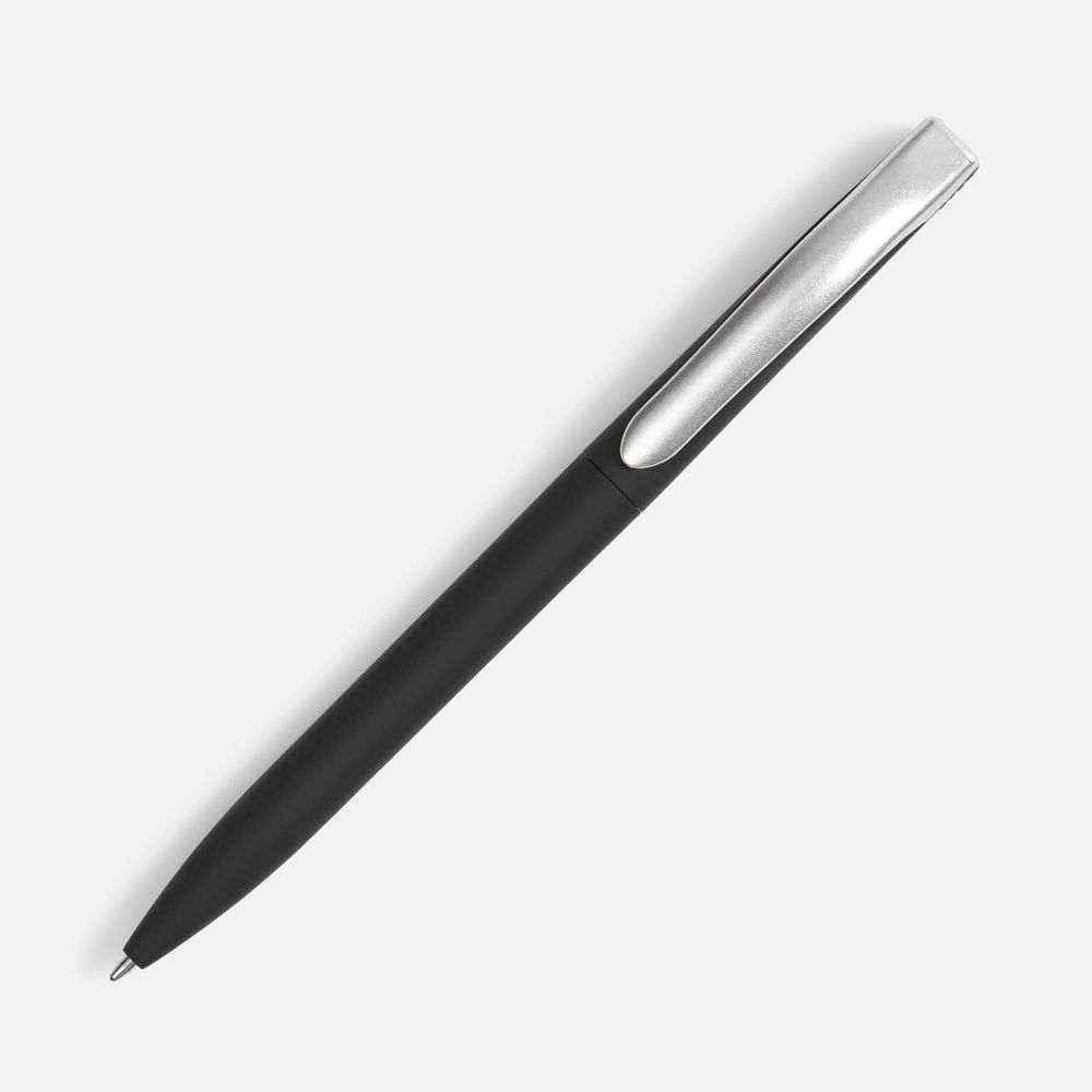 Ручка шариковая Pin Soft Touch, черная — фото 1