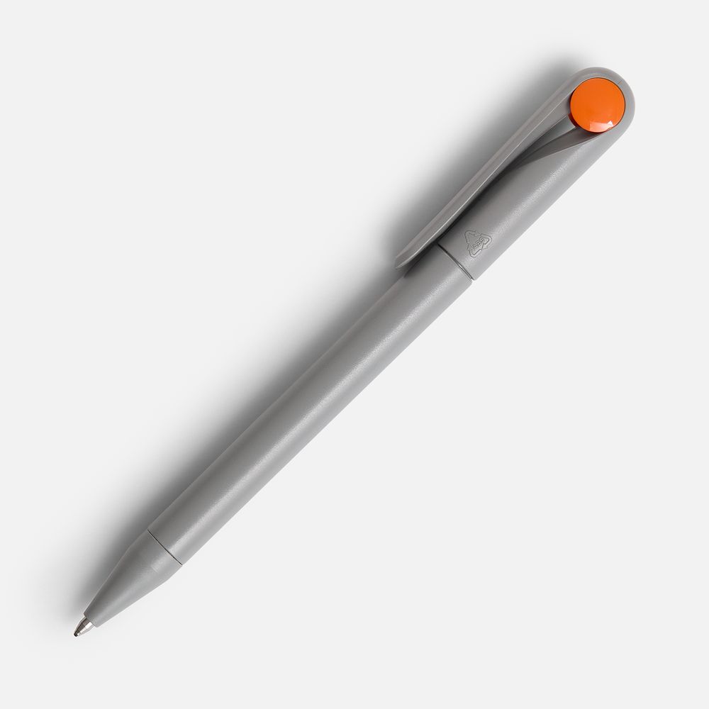 Ручка шариковая Prodir DS1 TMM Dot, серая с оранжевым — фото 2