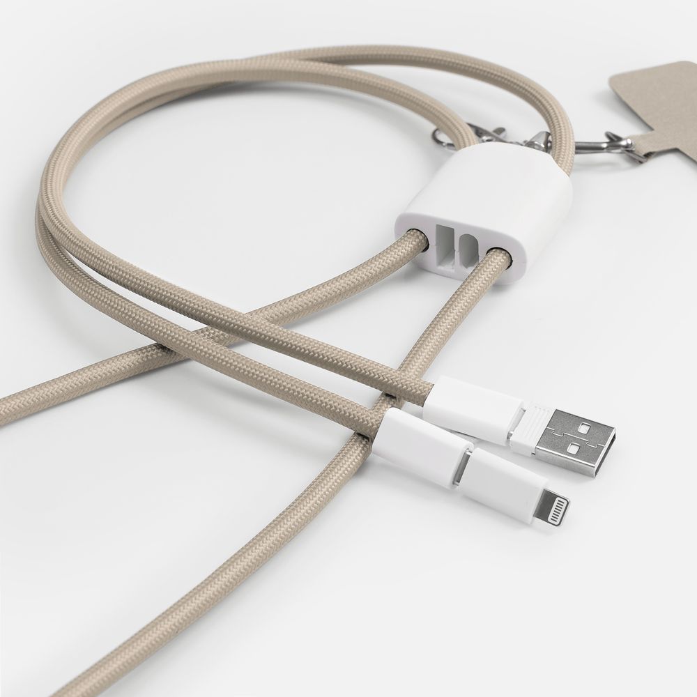 Кабель-ланьярд energyFlex Pro, серо-бежевый — фото 9