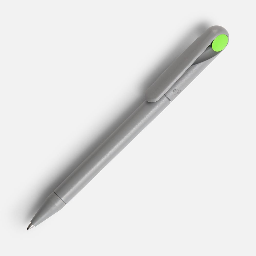 Ручка шариковая Prodir DS1 TMM Dot, серая с ярко-зеленым — фото 7