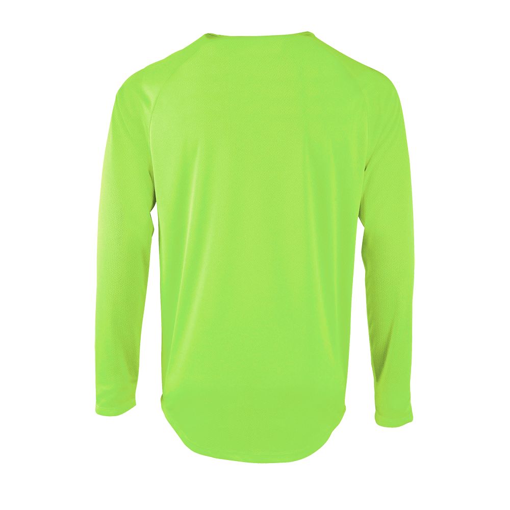 Футболка с длинным рукавом Sporty LSL Men, неоново-зеленая — фото 2