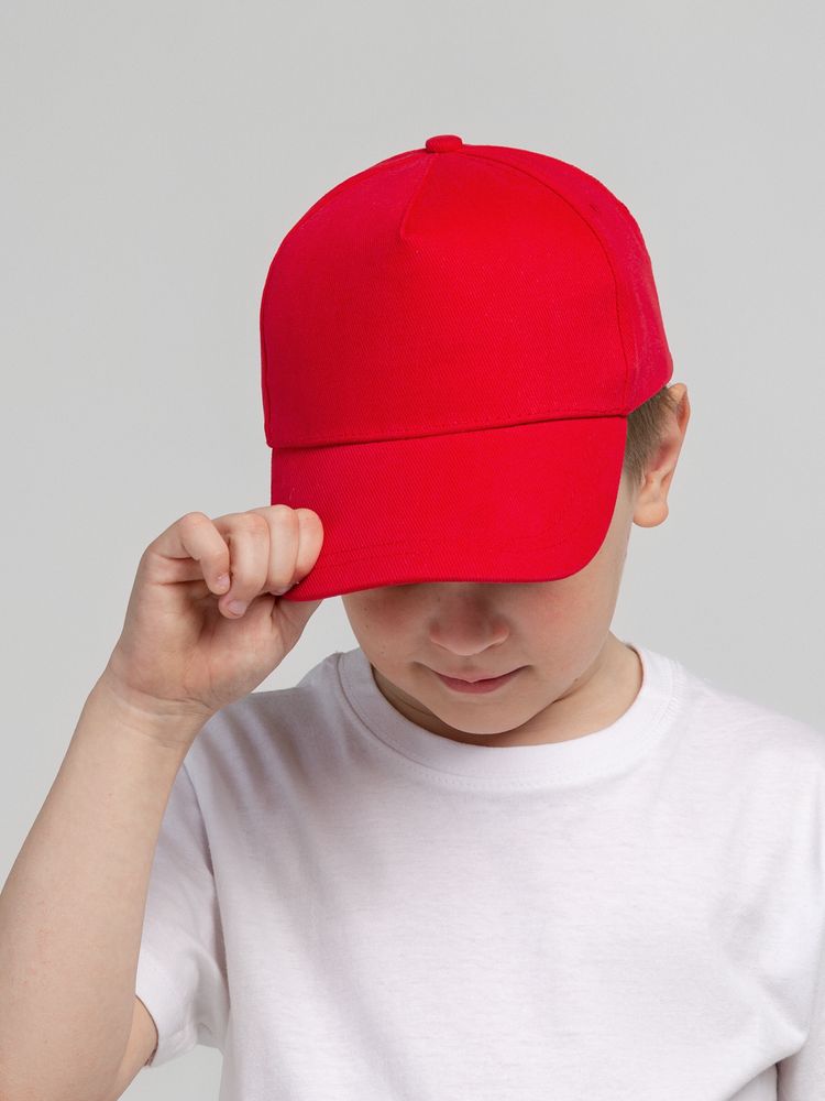Бейсболка детская Standard Kids, красная — фото 3