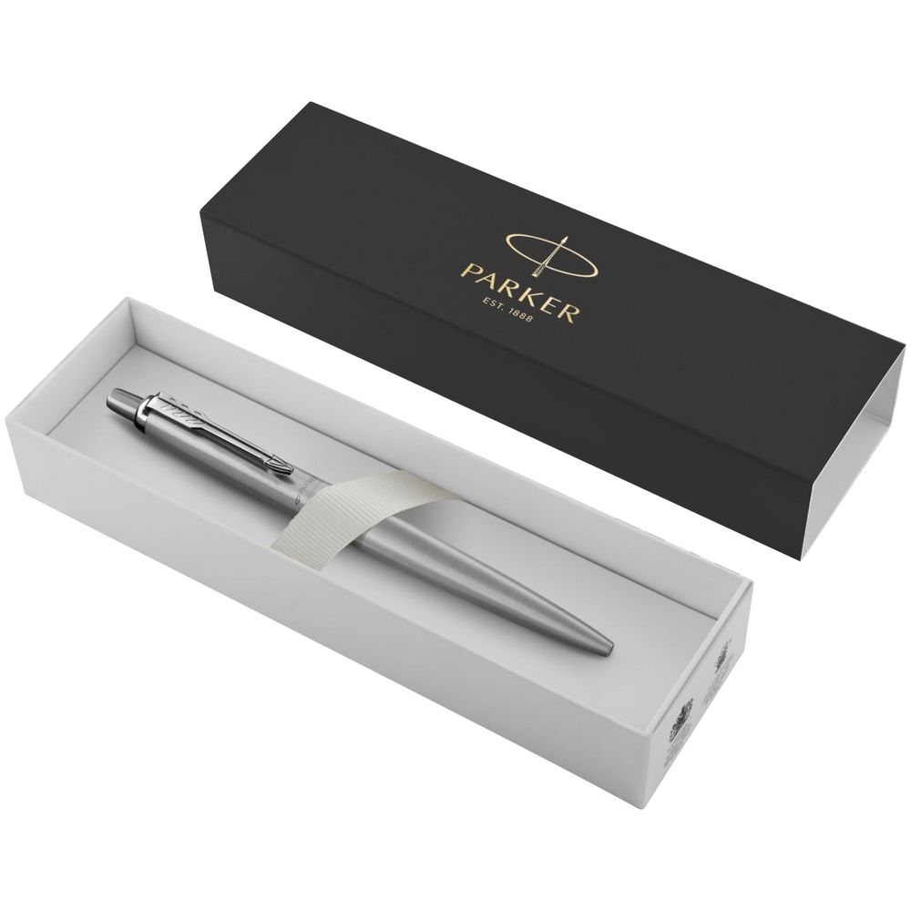 Ручка шариковая Parker Jotter XL Monochrome Grey, серебристая — фото 1
