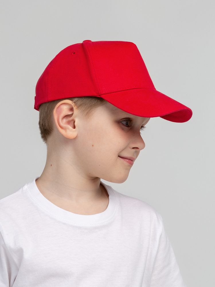 Бейсболка детская Standard Kids, красная — фото 4