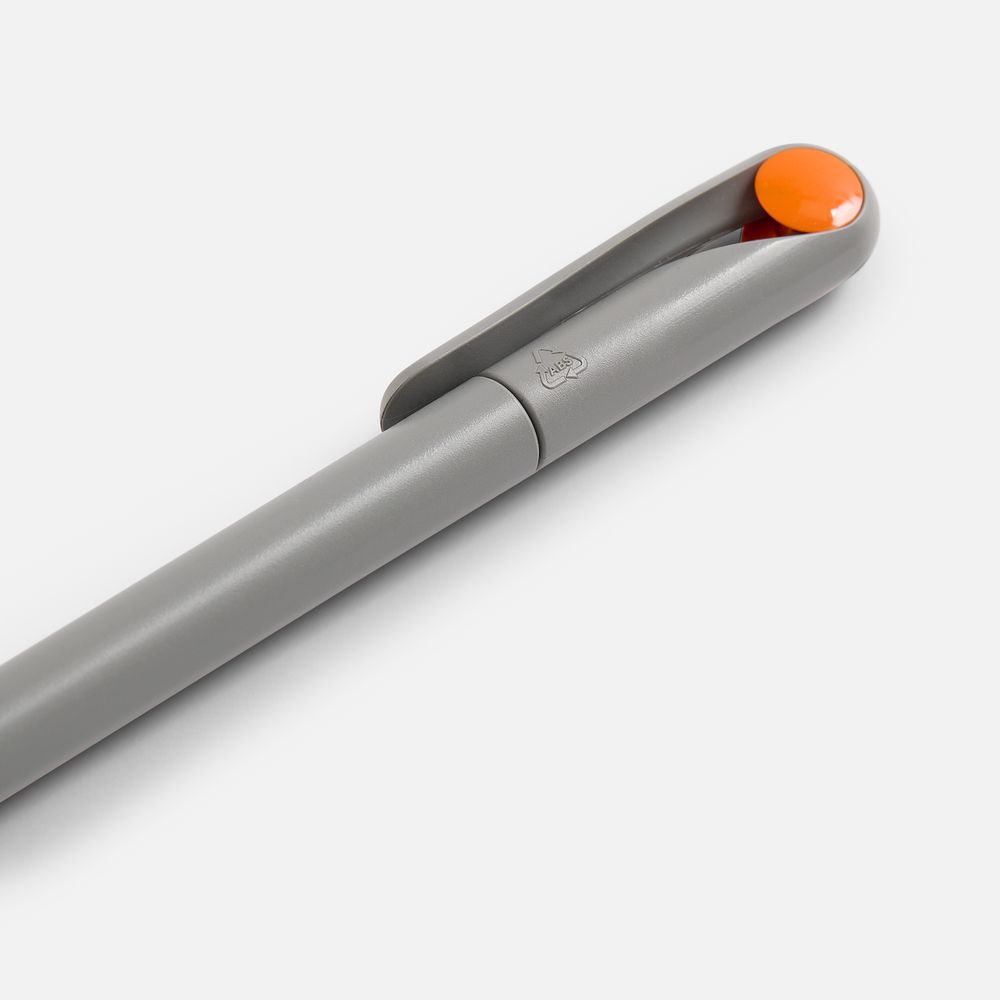Ручка шариковая Prodir DS1 TMM Dot, серая с оранжевым — фото 3