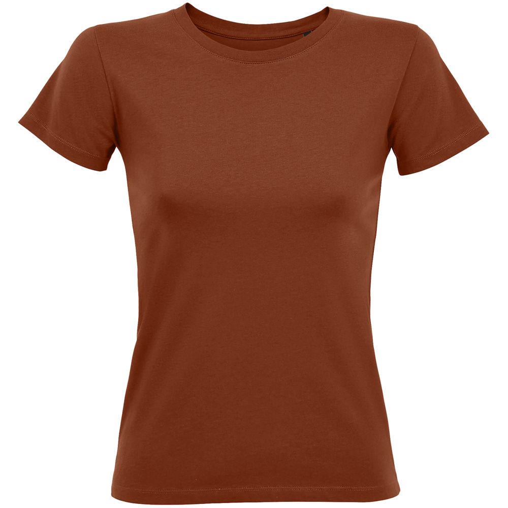 Футболка женская Regent Fit Women, коричневая (терракотовая) — фото 4