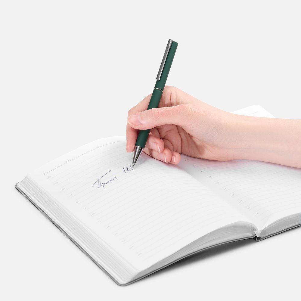 Ручка шариковая Blade Soft Touch, зеленая — фото 3