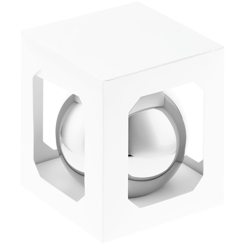 Оформительский шар Finery, 10 см, глянцевый серебристый — фото 1