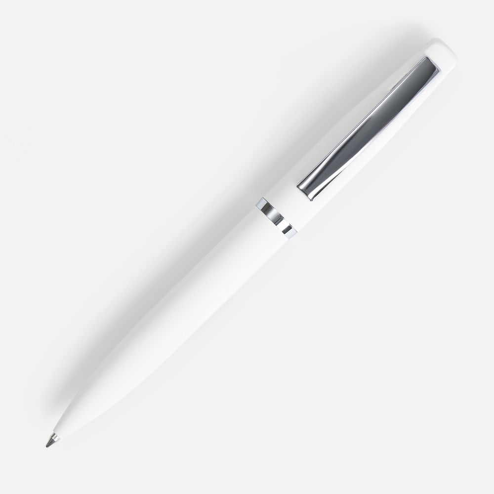 Ручка шариковая Bolt Soft Touch, белая — фото 1