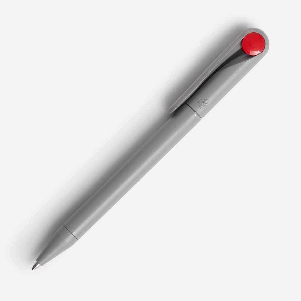 Ручка шариковая Prodir DS1 TMM Dot, серая с красным — фото 2