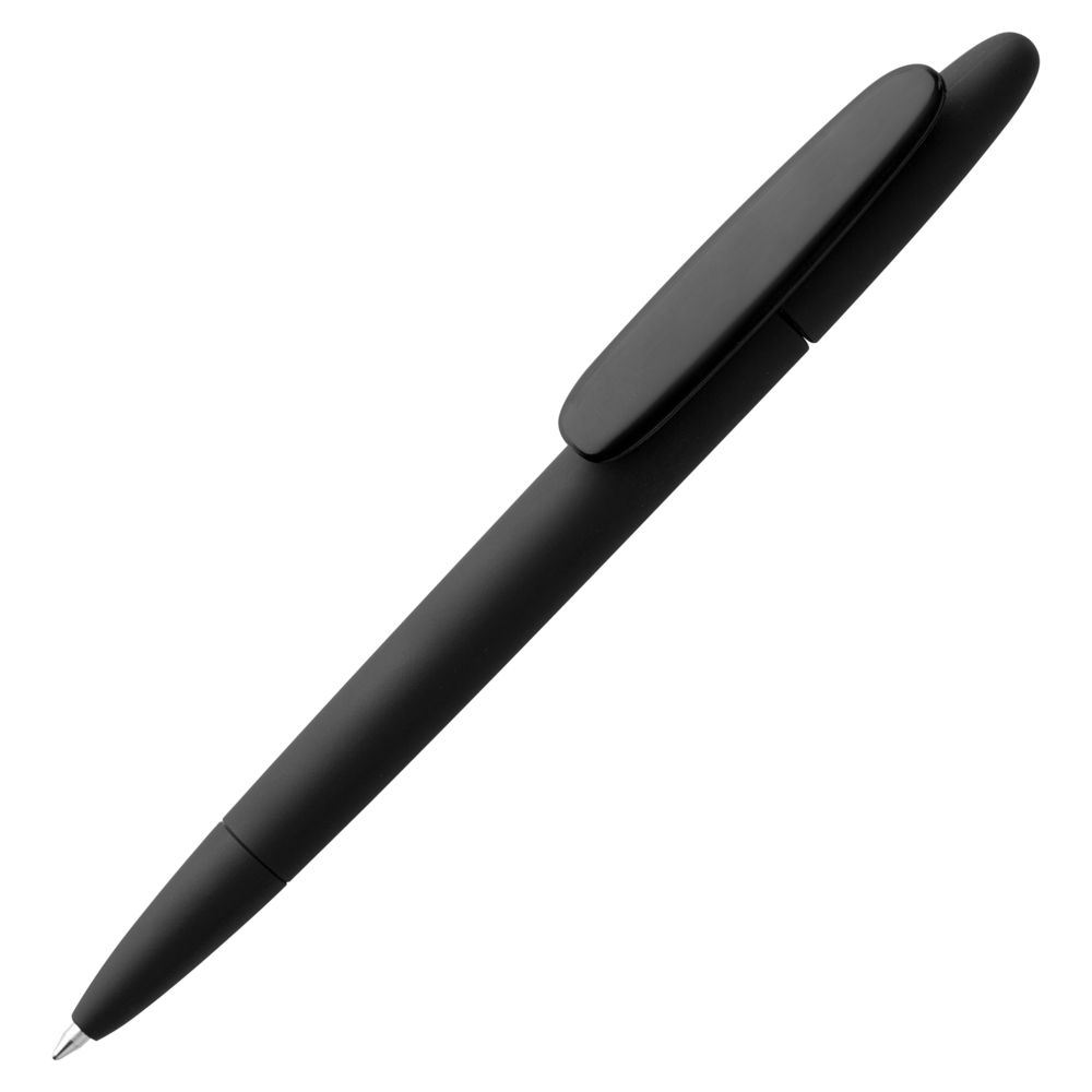 Ручка шариковая Prodir DS5 TRR-P Soft Touch, черная — фото 4