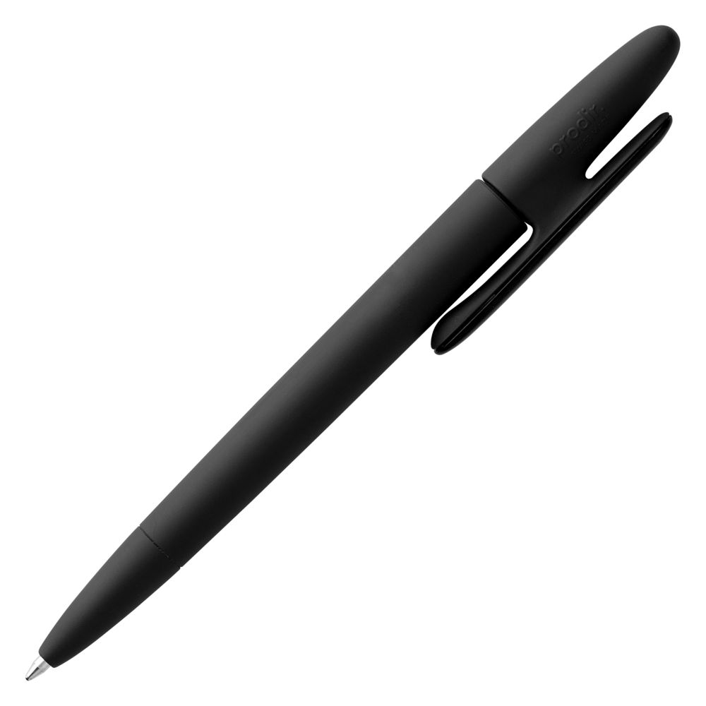 Ручка шариковая Prodir DS5 TRR-P Soft Touch, черная — фото 2