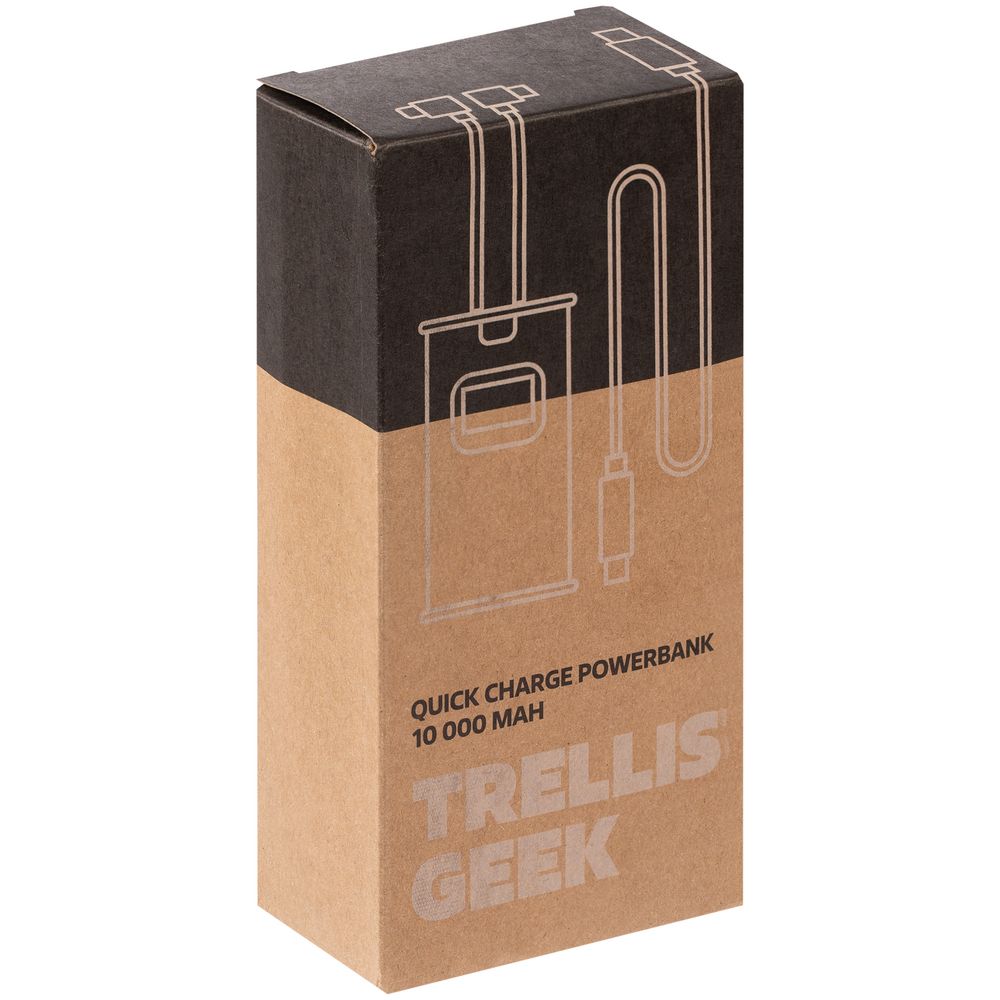 Аккумулятор с быстрой зарядкой Trellis Geek 10000 мАч, белый — фото 3