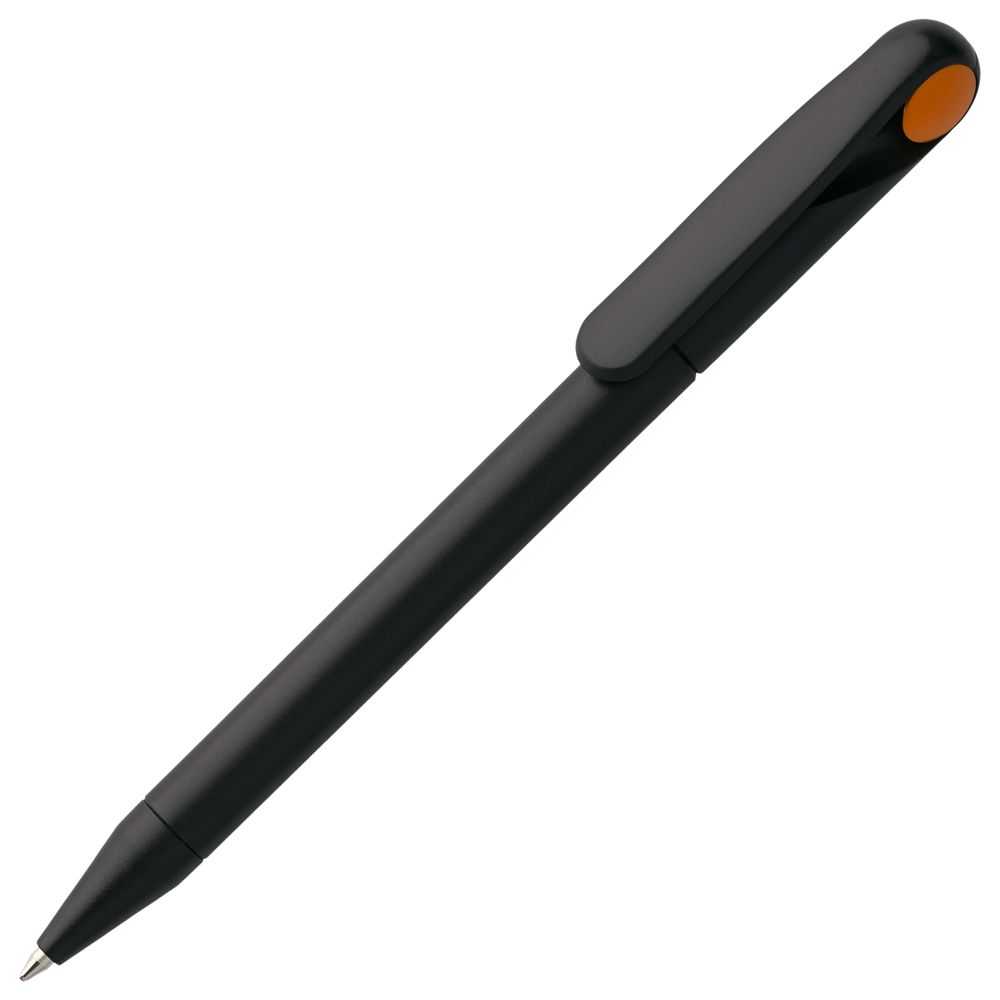 Ручка шариковая Prodir DS1 TMM Dot, черная с оранжевым — фото 4