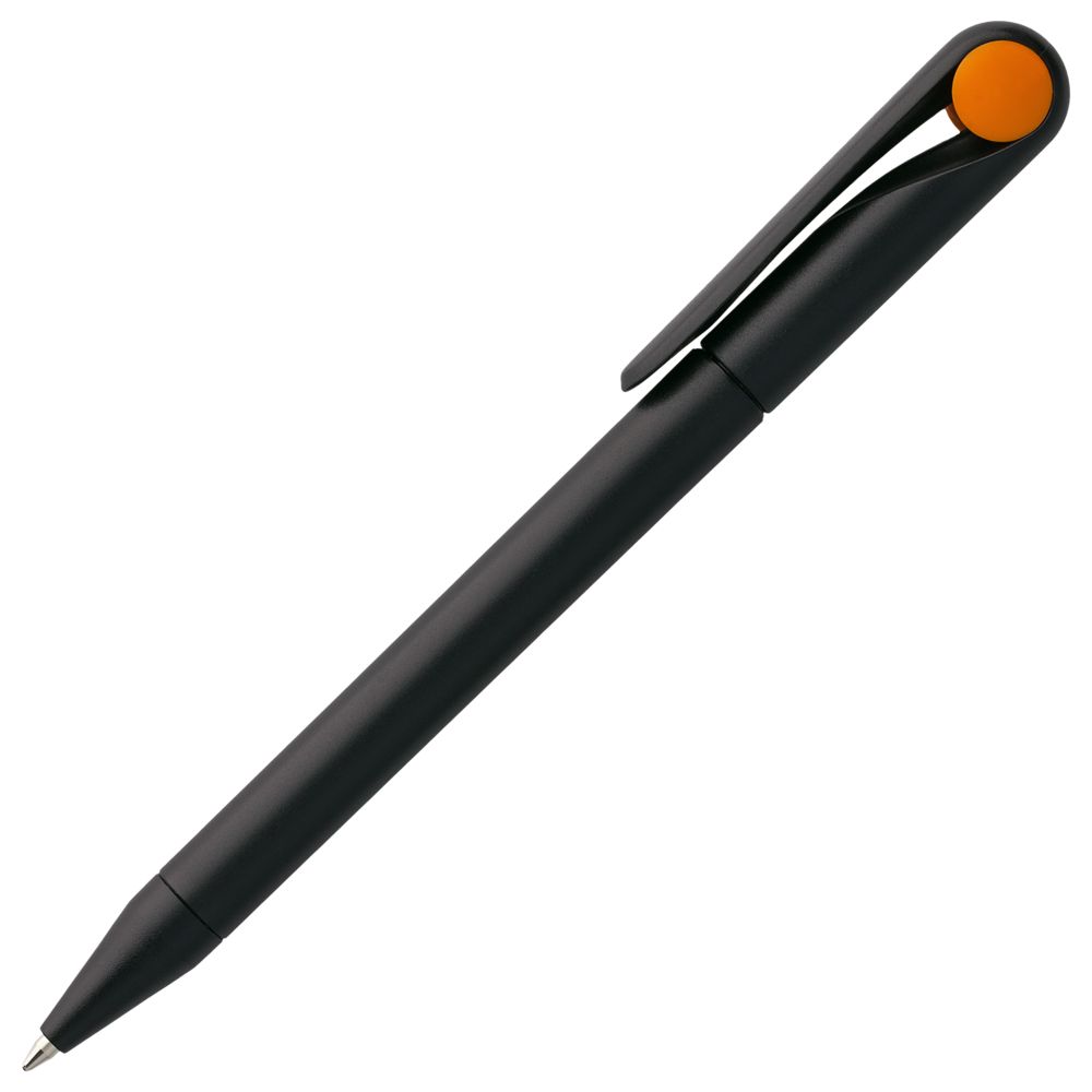 Ручка шариковая Prodir DS1 TMM Dot, черная с оранжевым — фото 1