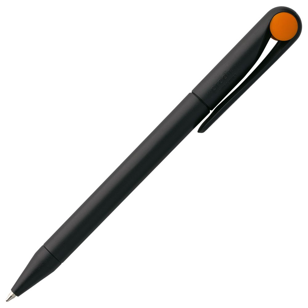 Ручка шариковая Prodir DS1 TMM Dot, черная с оранжевым — фото 3