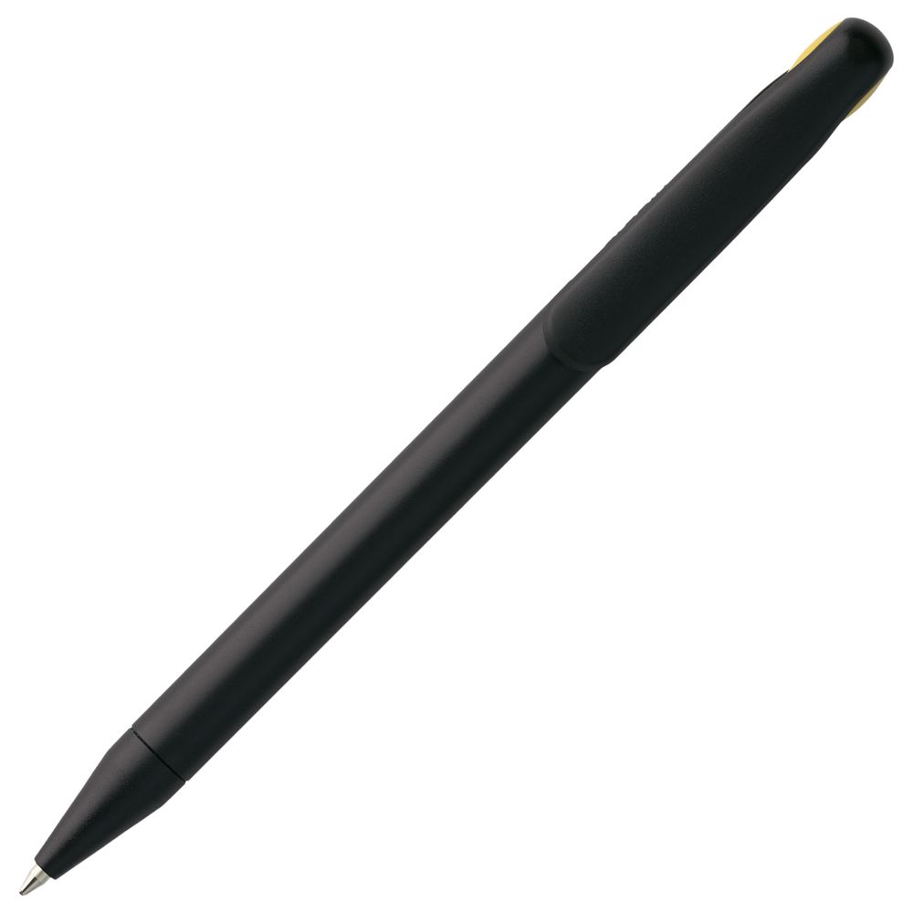 Ручка шариковая Prodir DS1 TMM Dot, черная с желтым — фото 2