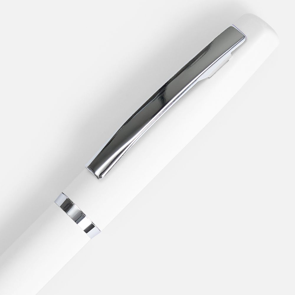 Ручка шариковая Bolt Soft Touch, белая — фото 2