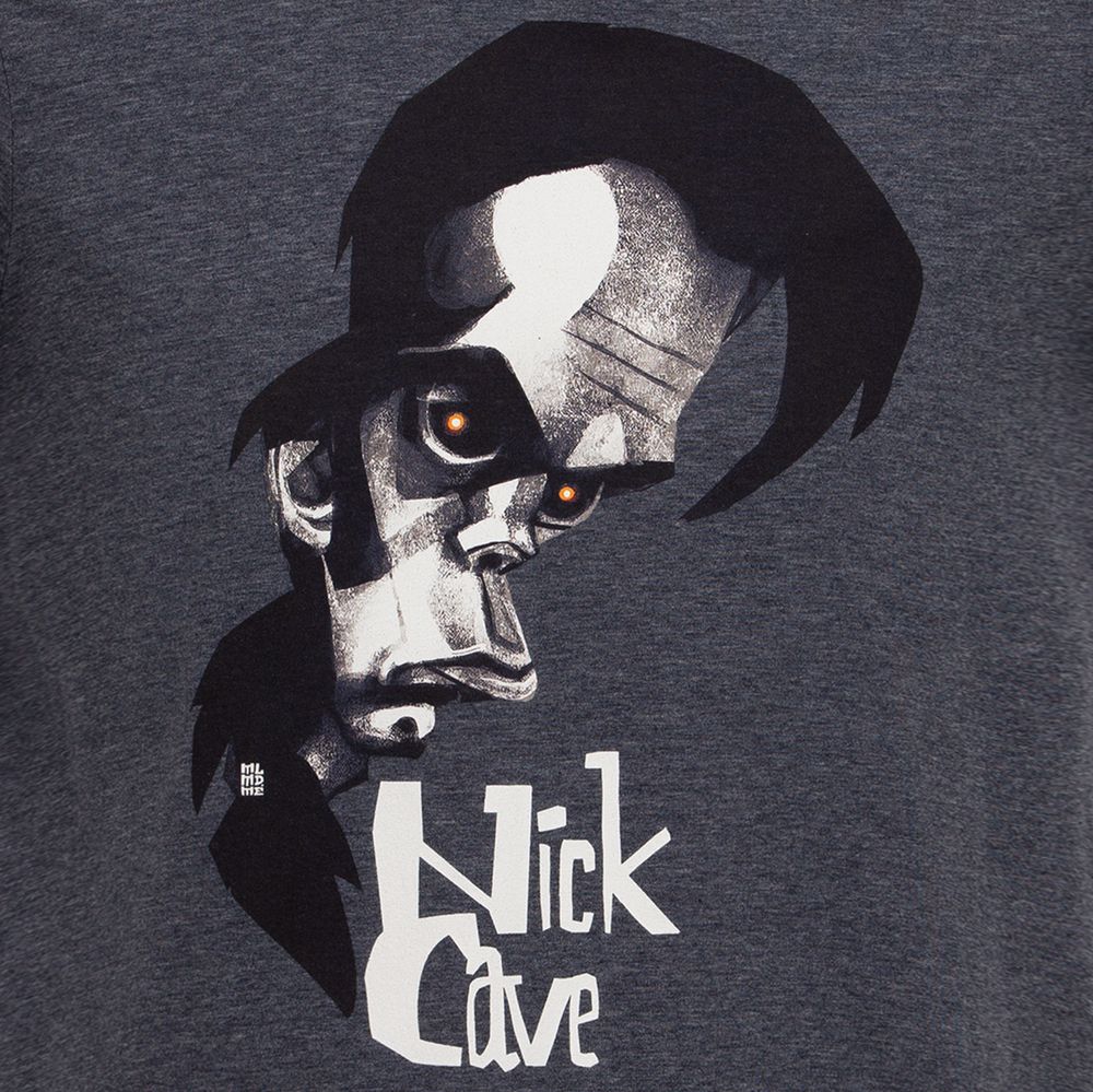 Футболка «Меламед. Nick Cave», темно-синий меланж — фото 2