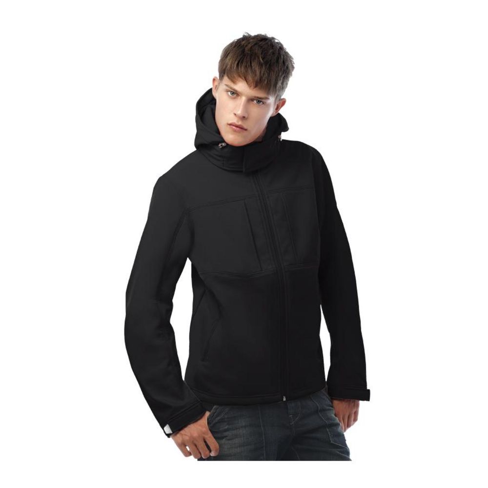 Куртка мужская Hooded Softshell черная — фото 3