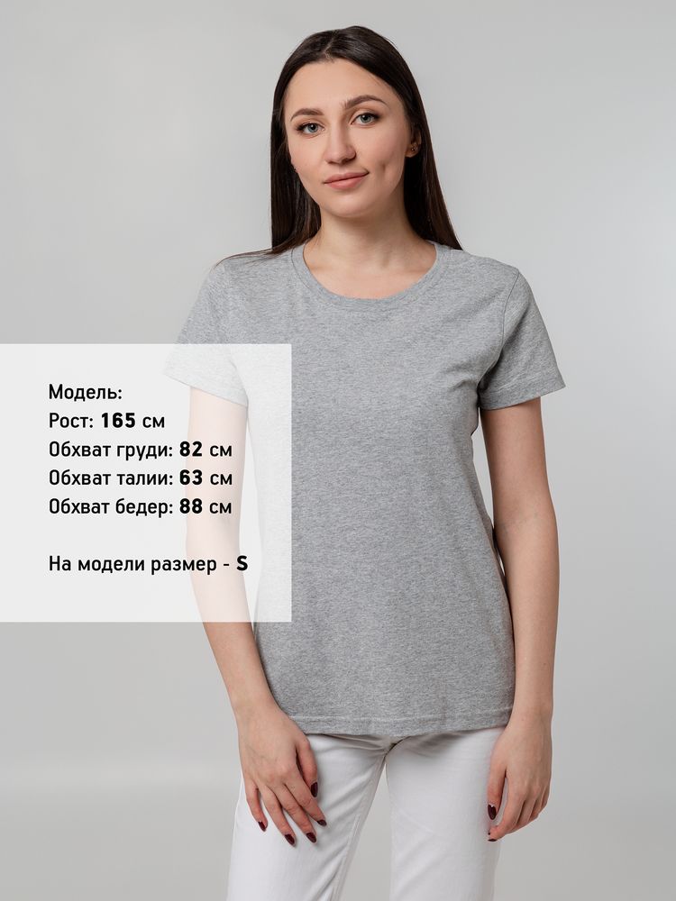 Футболка женская T-bolka Stretch Lady, серый меланж — фото 9