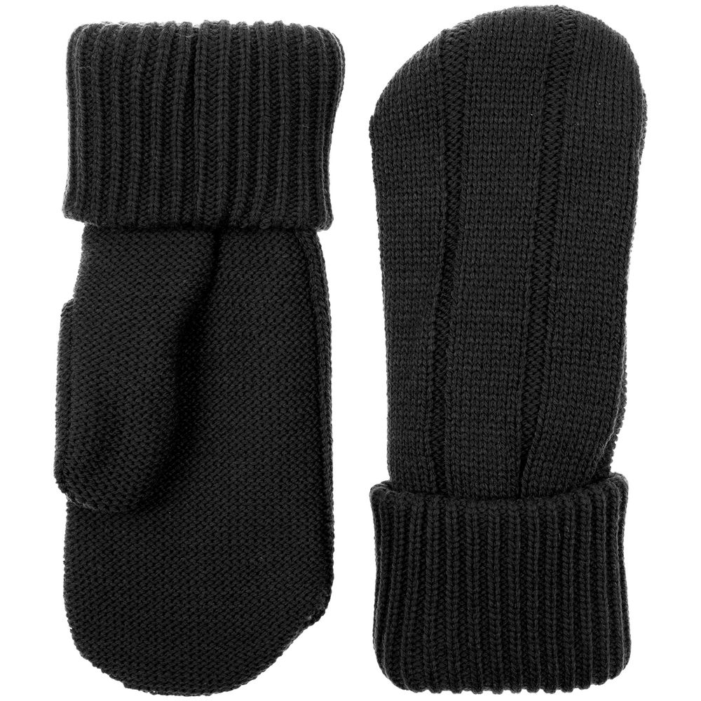 Варежки Knit Beat, черные — фото 2