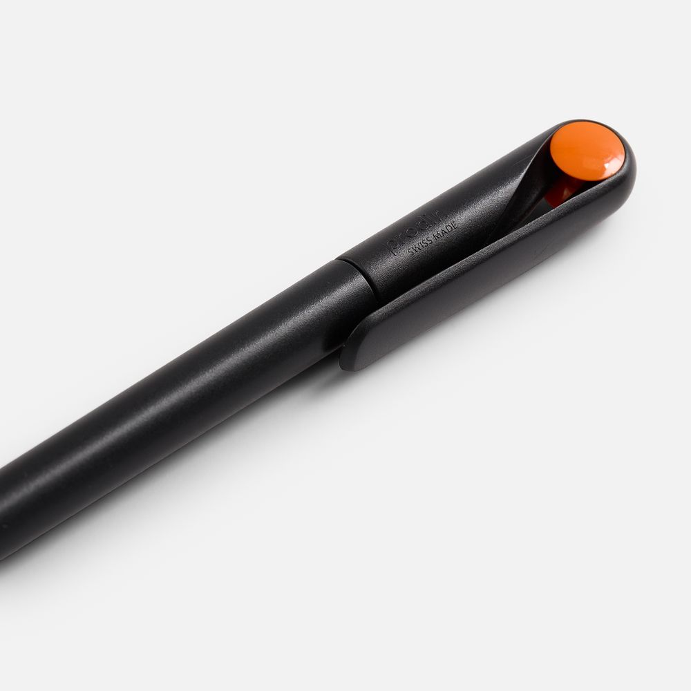 Ручка шариковая Prodir DS1 TMM Dot, черная с оранжевым — фото 4
