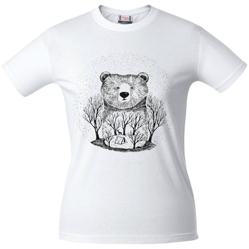 Футболка женская Bear, белая — фото 2