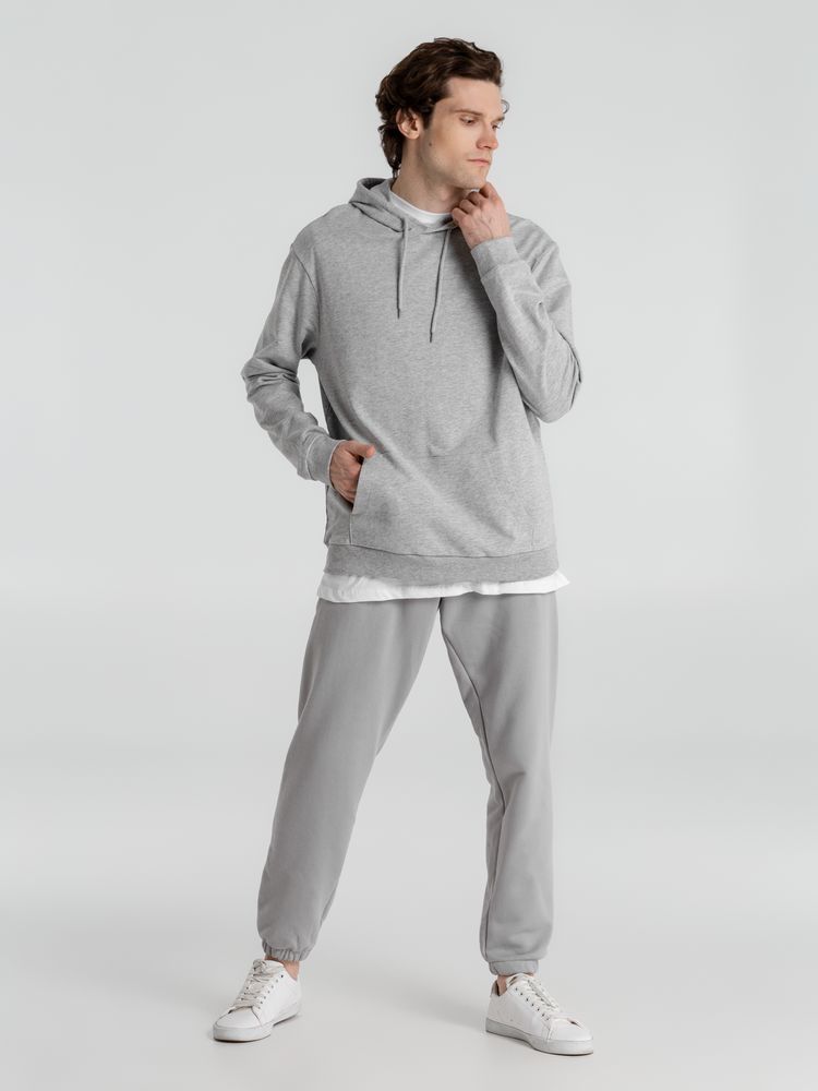 Толстовка с капюшоном унисекс Hoodie, серый меланж — фото 7