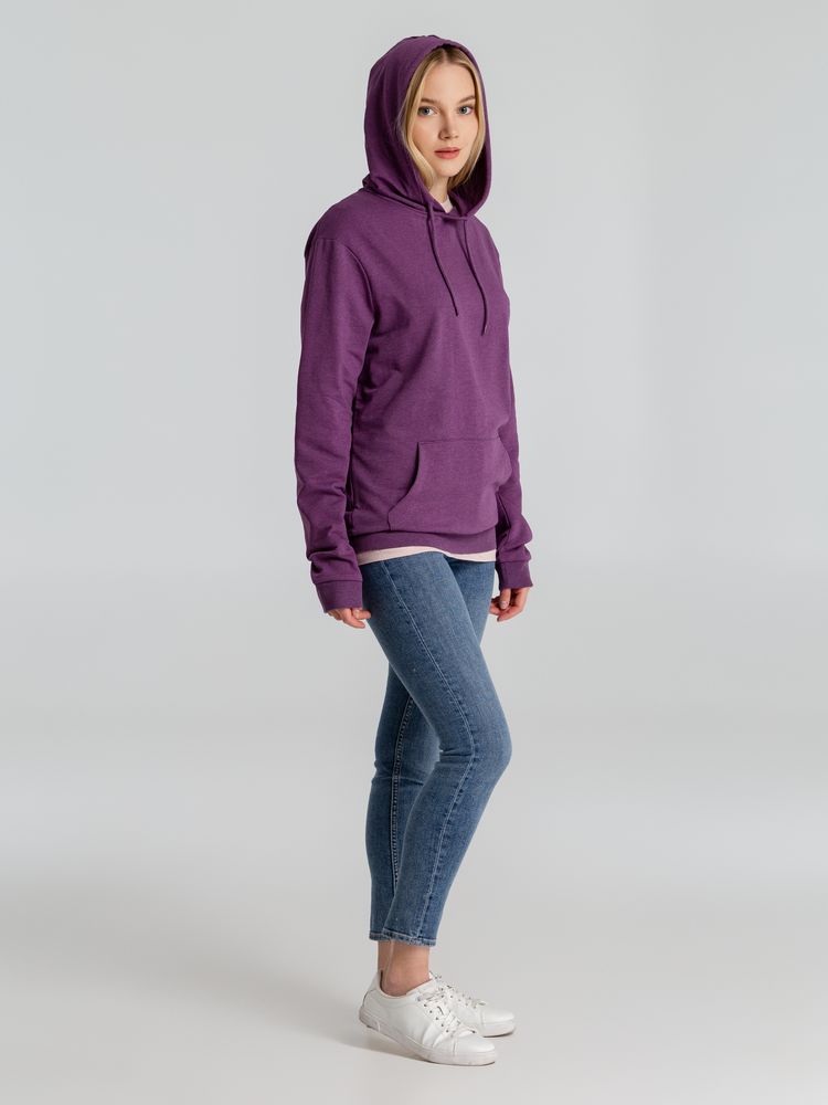 Толстовка с капюшоном унисекс Hoodie, фиолетовый меланж — фото 2