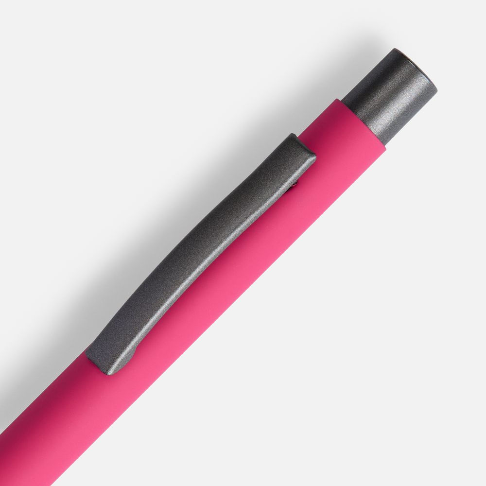 Ручка шариковая Atento Soft Touch, розовая — фото 3