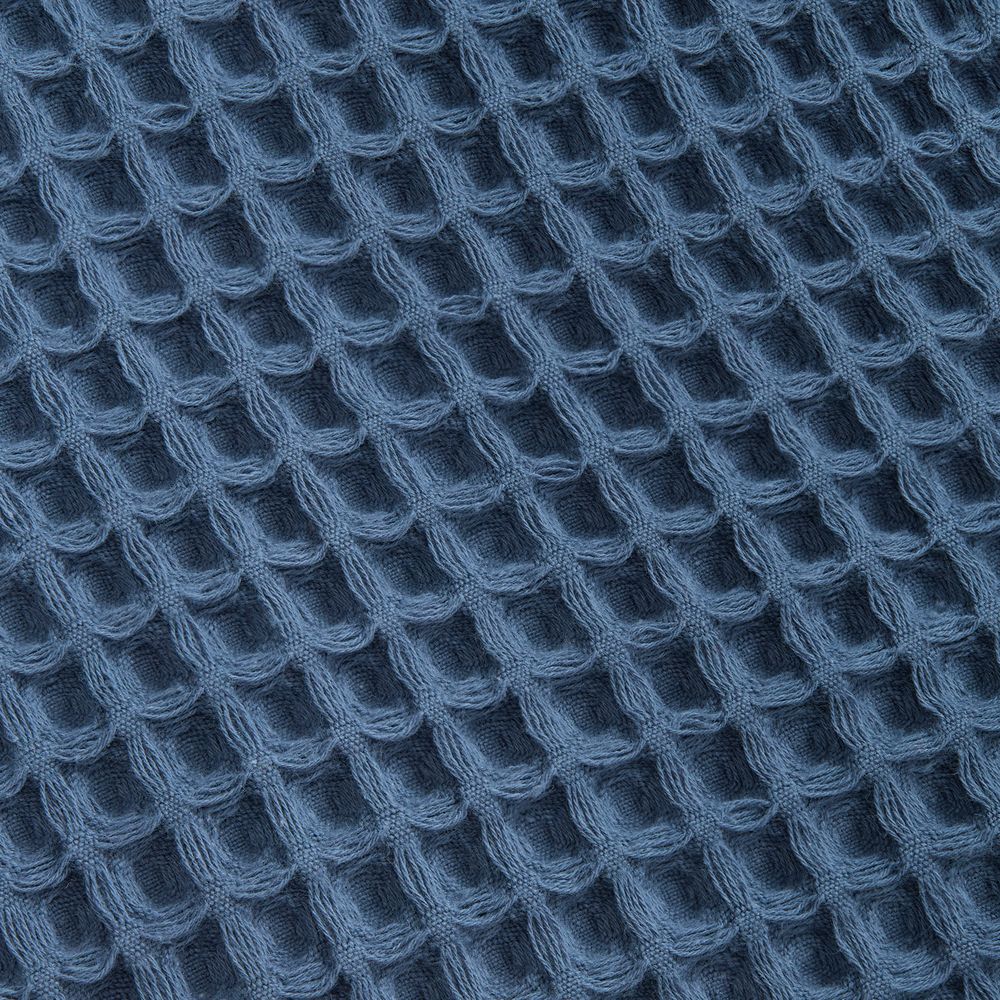 Плед вафельный Elenglect, темно-синий — фото 2