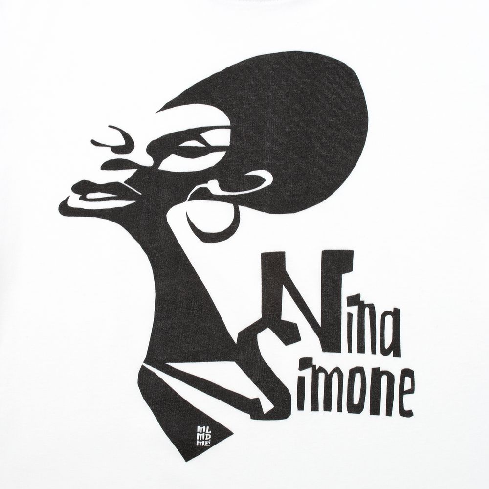Футболка женская «Меламед. Nina Simone», белая — фото 2