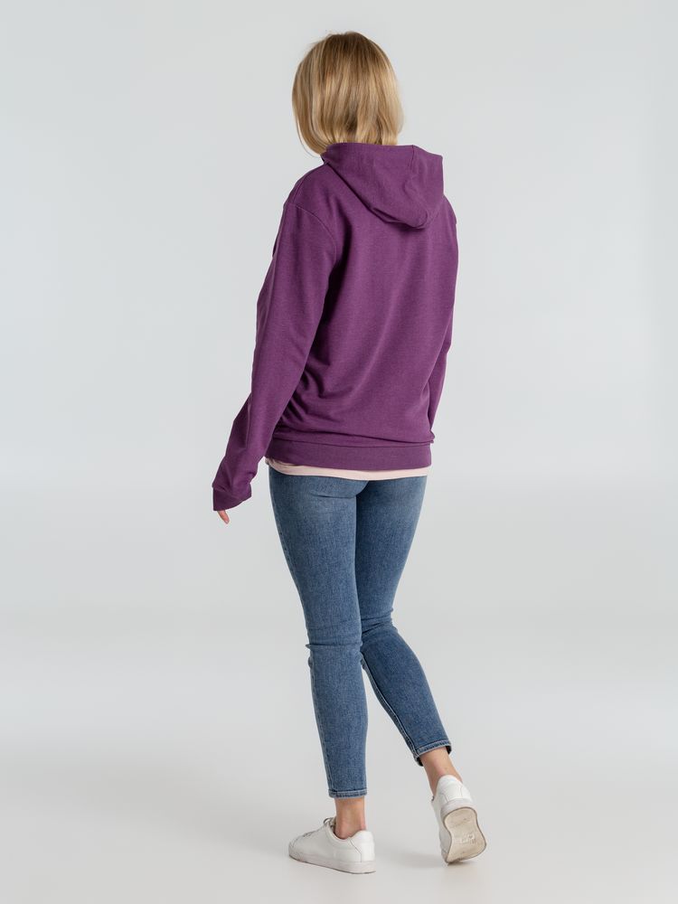 Толстовка с капюшоном унисекс Hoodie, фиолетовый меланж — фото 3