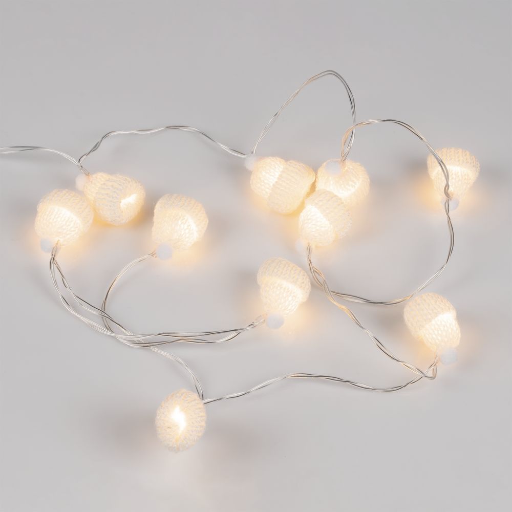 Гирлянда Cosy Poms, белая — фото 2