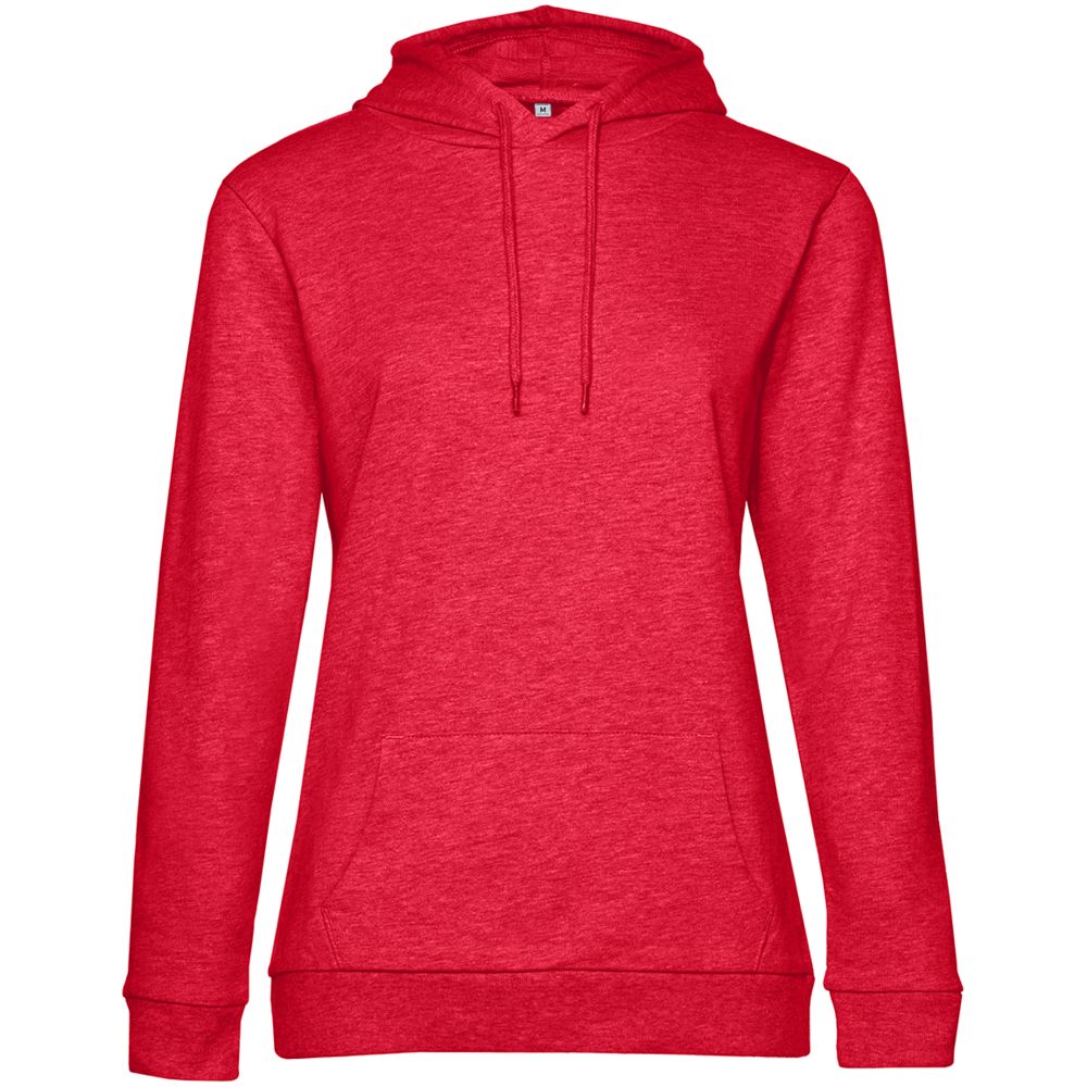 Толстовка с капюшоном женская Hoodie, красный меланж — фото 6